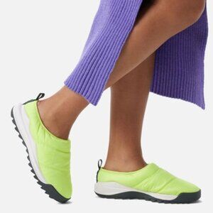 Sorel ONA RMX Puffy Slip-On Quilted Shoes Waterproof Tippet Green Size 8 NEW